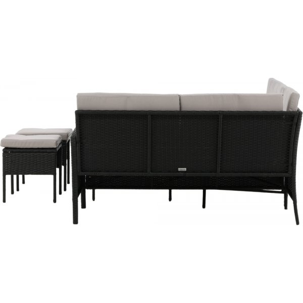 Knock hjørnesofagruppe - Sort/grå Knock hjørnesofagruppe - Sort/grå