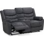Tampa elektrisk 2-seters reclinersofa + konsoll - Grtt stoff