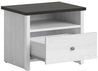 Salvador nattbord - Hvit/svart