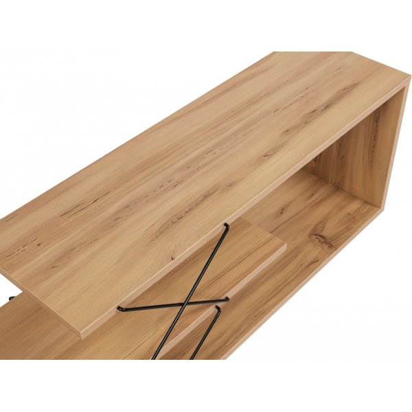 Zigzag mediebenk - Eik