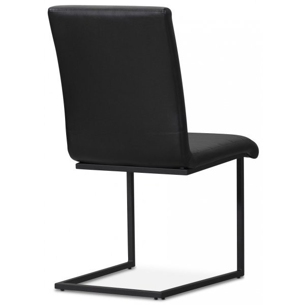 Lazio stol sort metall - Sort PU