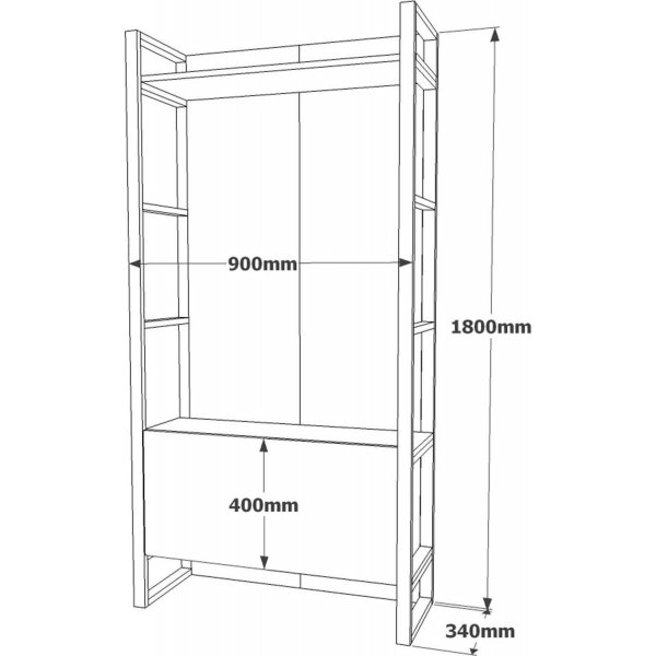Metal gangmøbel 15 - Furu Metal gangmøbel 15 - Furu