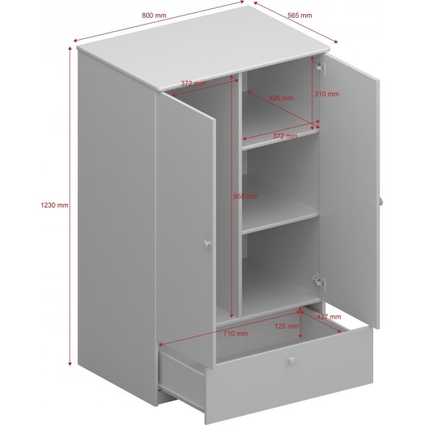 Memphis garderobe - Hvit