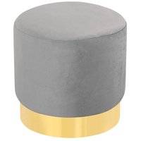 sittepuff San remo 40Ø cm - Grå/messing sittepuff San remo 40Ø cm - Grå/messing