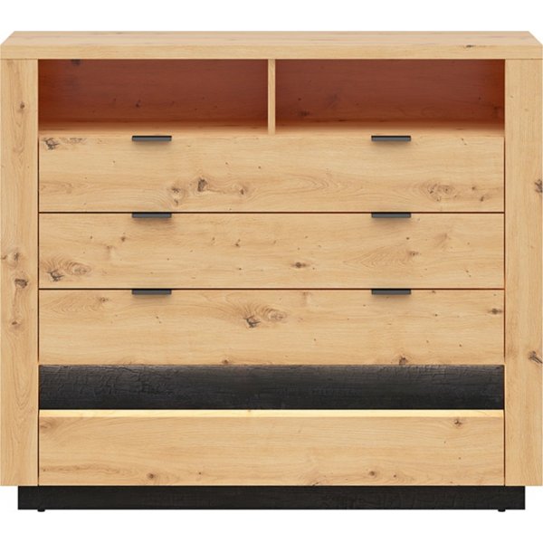 Ostia kommode - Artisan eik/svart eik Ostia kommode - Artisan eik/svart eik