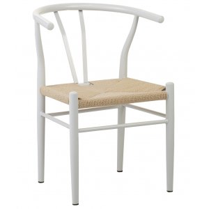 Yngve hvit stol med armlener