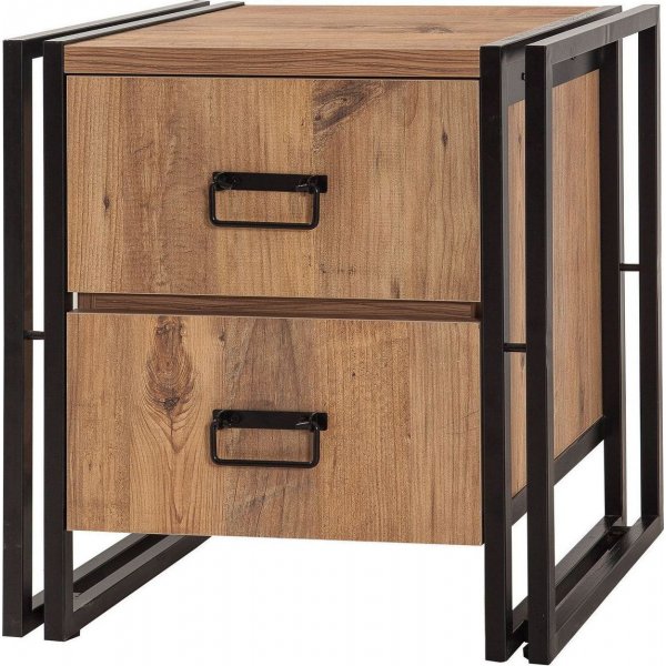 Cosmo Komodin nattbord - Furu/svart