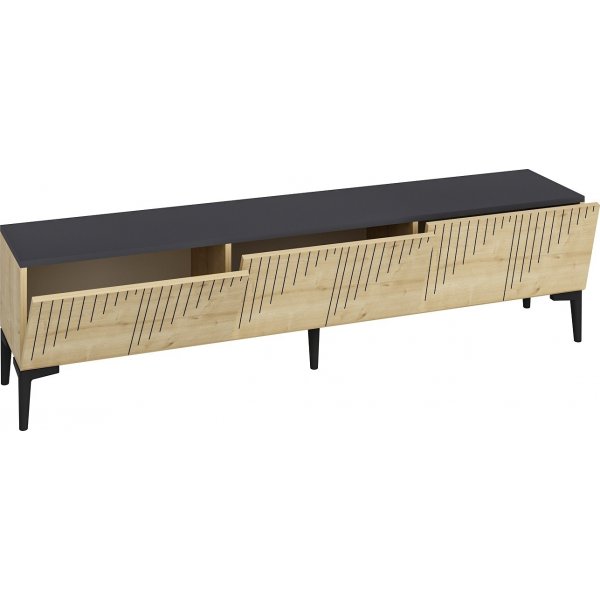 Draw media benk - Safir eik/antrasitt Draw media benk - Safir eik/antrasitt