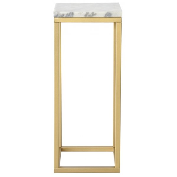 Accent nattbord 65 - Hvit marmor/messingfarget Accent nattbord 65 - Hvit marmor/messingfarget