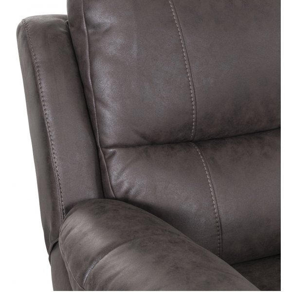 Enjoy Hollywood recliner sofa - 3-seter (el) i m�rkebrunt mikrofiber