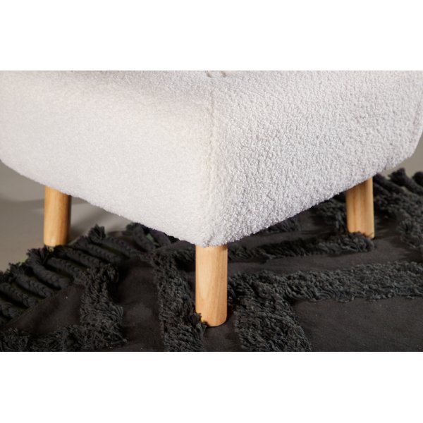 Salina puff - Hvit teddy