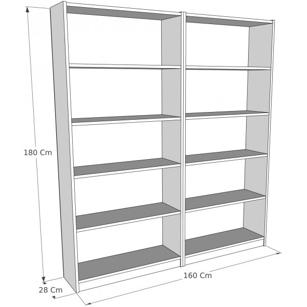Bigs bokhylle - Mørkegrå Bigs bokhylle - Mørkegrå