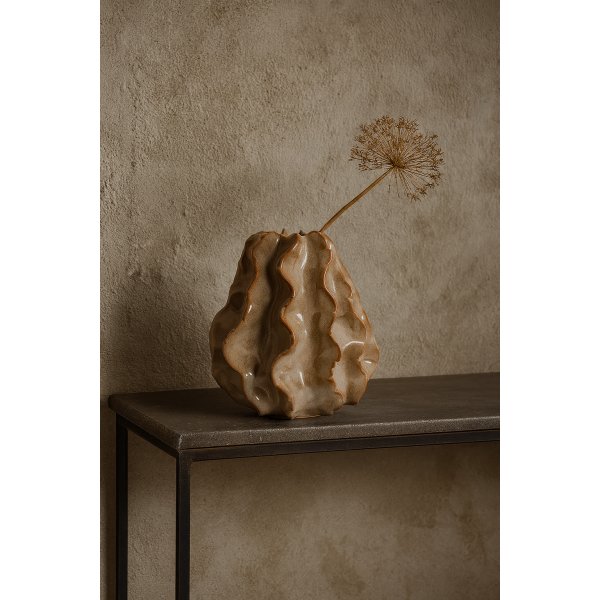 Vas Kaktus H27 cm - Brun