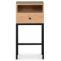 Stilo V.2 nattbord - Oljet eik / Svart metall Stilo V.2 nattbord - Oljet eik / Svart metall