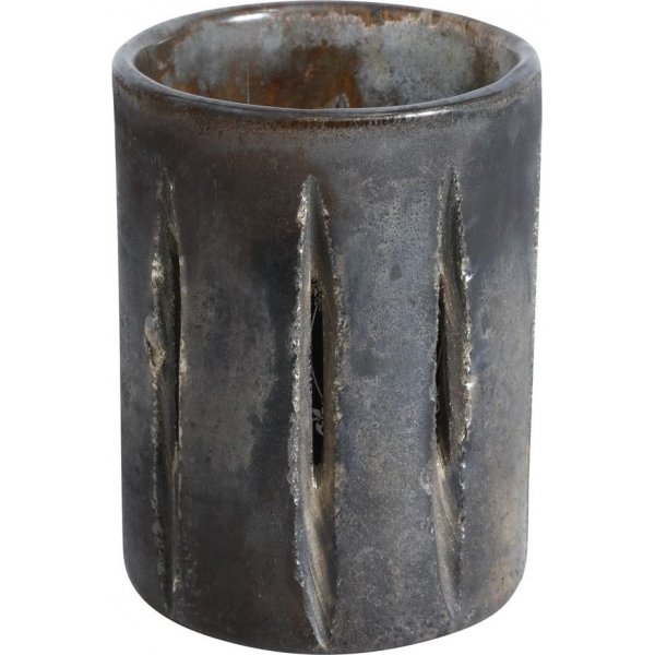 Blank lyslykt 12 cm - Sort