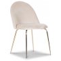 Plaza spisegruppe, marmorbord med 4 st Plaza flyelstoler - Beige/Hvit/Messing + Flekkfjerner for mbler