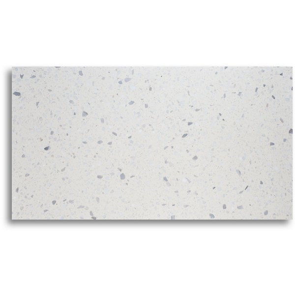 Terrazzo sofabord 75x75cm - Bianco Terrazzo & underdel Star svart