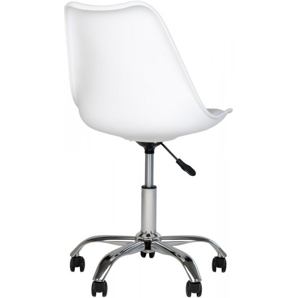 Stavanger kontorstol - Hvit/Krom