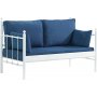 Lalas 2-seters utesofa - Hvit/bl
