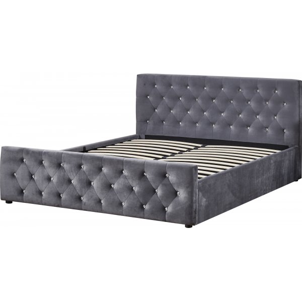 Dobbeltseng grå fløyel 180 x 200 cm - Dubai Dobbeltseng grå fløyel 180 x 200 cm - Dubai