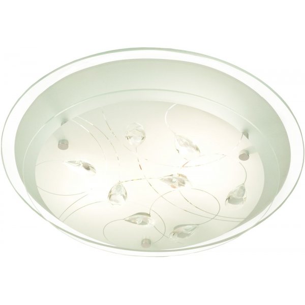 Plafond Demi - Hvit/klar/krom