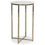 Palasso rundt lampebord - Messing / Lys marmorering