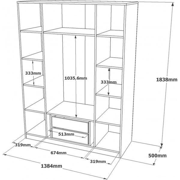 Home garderobe 2 - Hvit Home garderobe 2 - Hvit