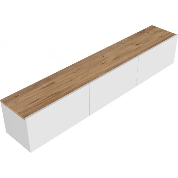 West TV-benk - Hvit/furu West TV-benk - Hvit/furu