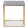 Accent stuebord 50 - Gr marmor / Matt messing