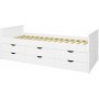 Alba seng med oppbevaring 90 x 200 cm - Hvit