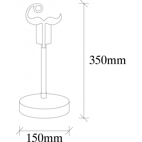Beami bordlampe - Valnøtt/rød Beami bordlampe - Valnøtt/rød