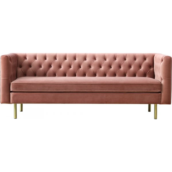 Toto 3-seters sofa - Rosa / Messing