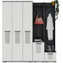 Asimo kleshenger 160 x 45 x 183 cm - Antrasitt/hvit