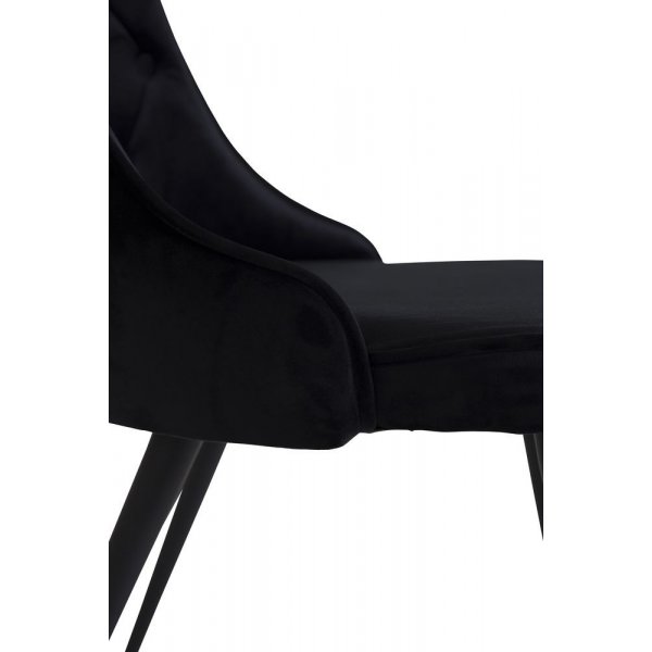 Spisestol Zeus - Svart Fløyel Spisestol Zeus - Svart Fløyel