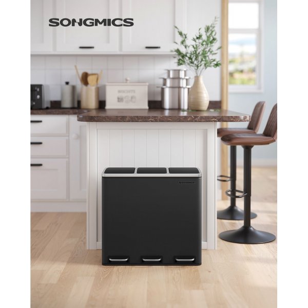 Daloa avfallsbeholder 54 l - Sort