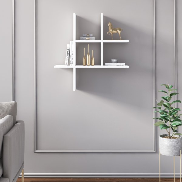 Valle vegghylle - Hvit