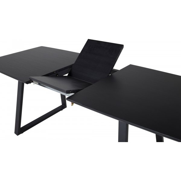Hallsberg spisebord, 160-200 cm - Svart Hallsberg spisebord, 160-200 cm - Svart