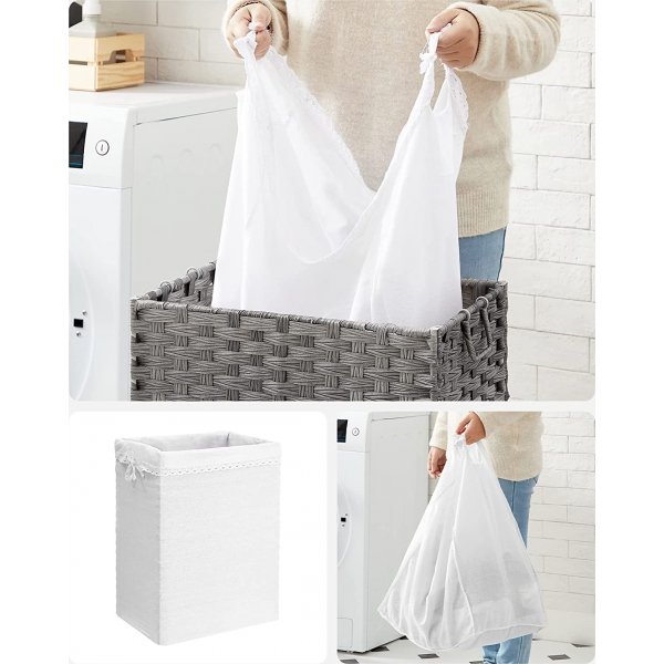 Henrietta skittentøyskurv 90 l - Grå Henrietta skittentøyskurv 90 l - Grå