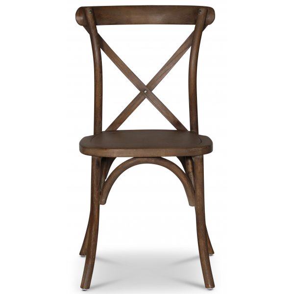 Paris vintage stol med kryss - Vintage brun + Mbelftter