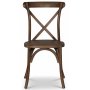 Paris vintage stol med kryss - Vintage brun
