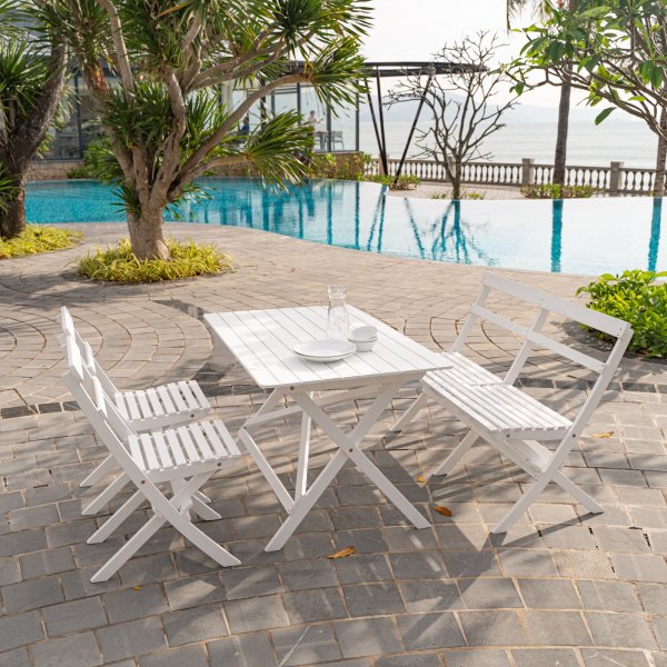 Bj�rk� spisebord - Hvitt