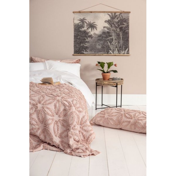 Sengeteppe Tuva 270x270 cm – Pudder Sengeteppe Tuva 270x270 cm – Pudder