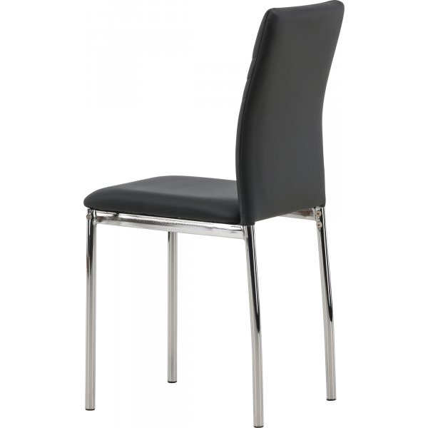 Lily spisestuestol - Sort PU/krom Lily spisestuestol - Sort PU/krom