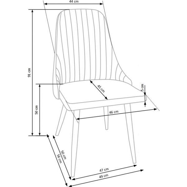 Jeremy spisestol - M�rk gr�