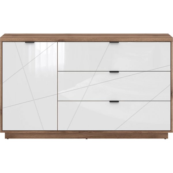 Eldgammel skjenk - Mørk eik/hvit Eldgammel skjenk - Mørk eik/hvit