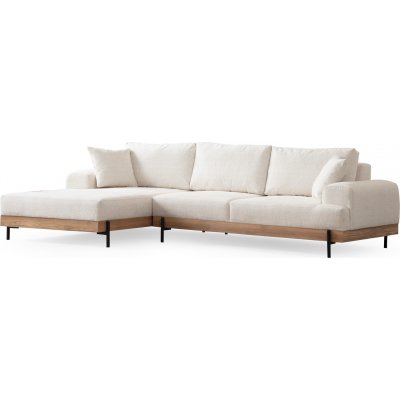 Eti divan sofa venstre - Hvit/eik