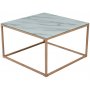Link salongbord med marmorert glass - 75x75 cm + Flekkfjerner for mbler