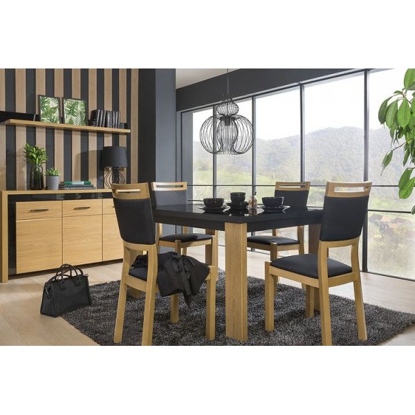 Manilla sidebord - Eik/svart Manilla sidebord - Eik/svart