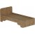 Luses enkeltseng 190 x 90 cm - Furu/beige