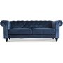 Chesterfield Royal 3-seters sofa - Mrkebl flyel